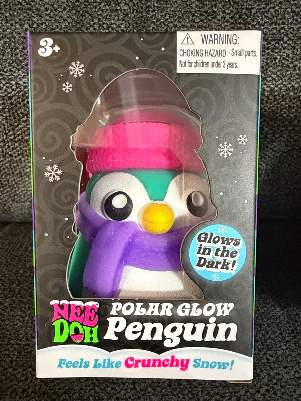 NeeDoh Squishmas ULTRA RARE Polar Glow Penguin Squishy Toy-Set of 3 - Picture 2 of 11